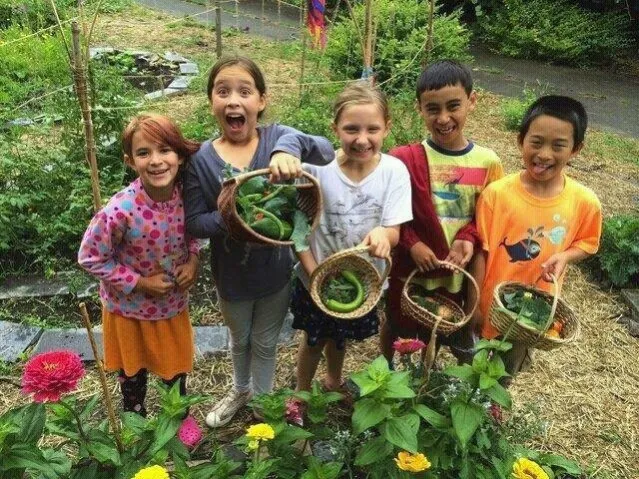 School-Garden-Students